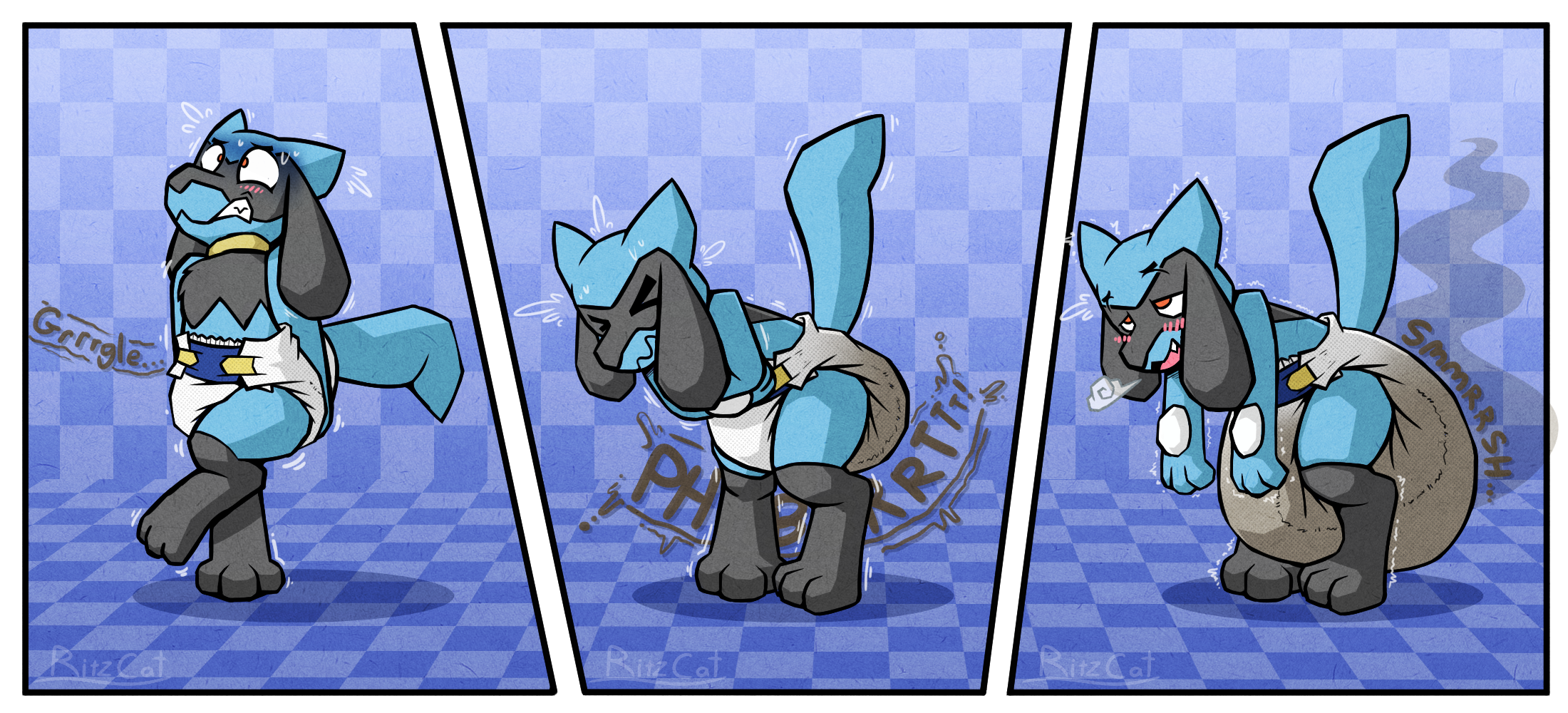 Squirming Riolu~ - By @ritzcat on Itaku
