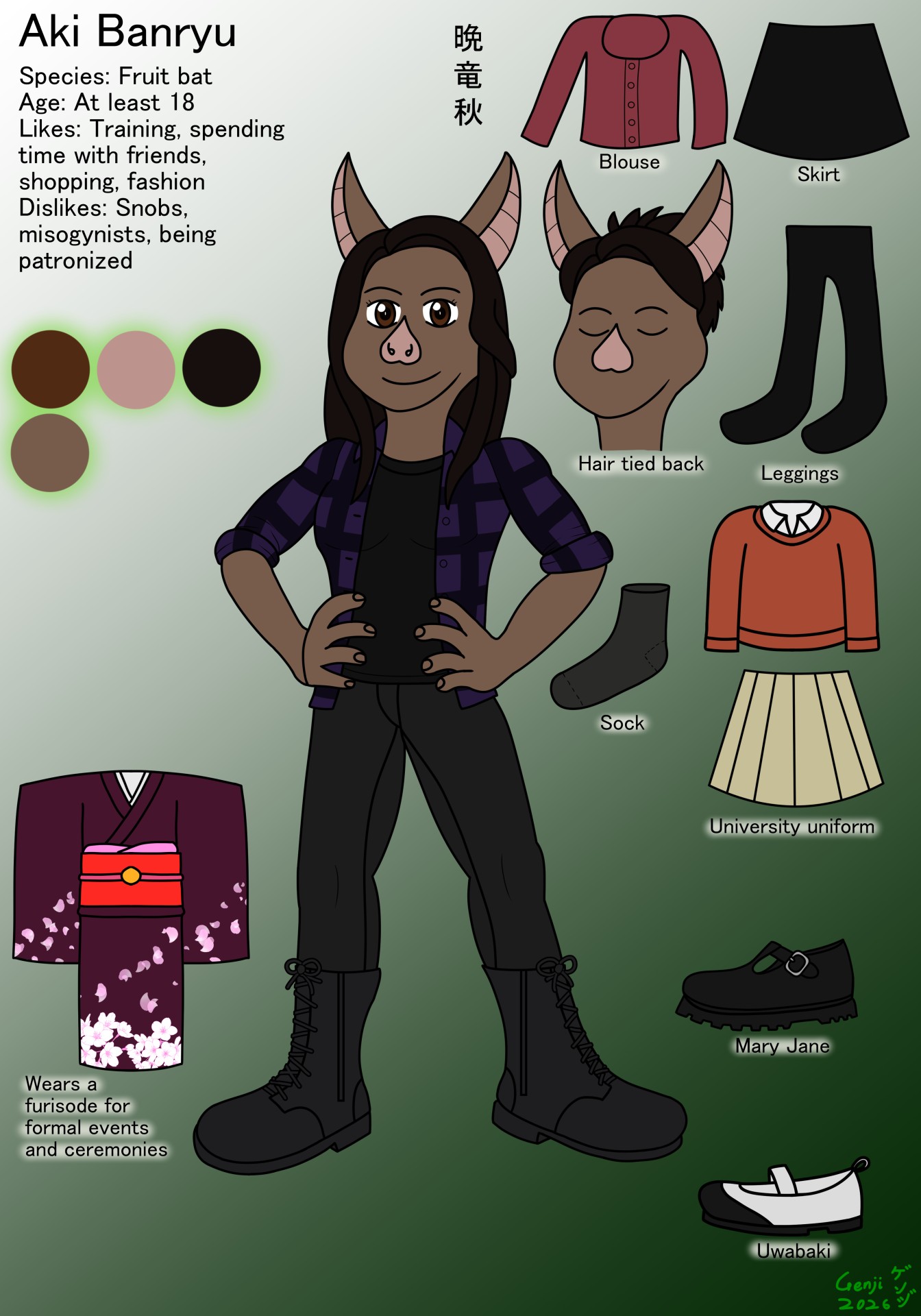 Aki Banryu Reference Sheet - By @genji_inuyuki on Itaku
