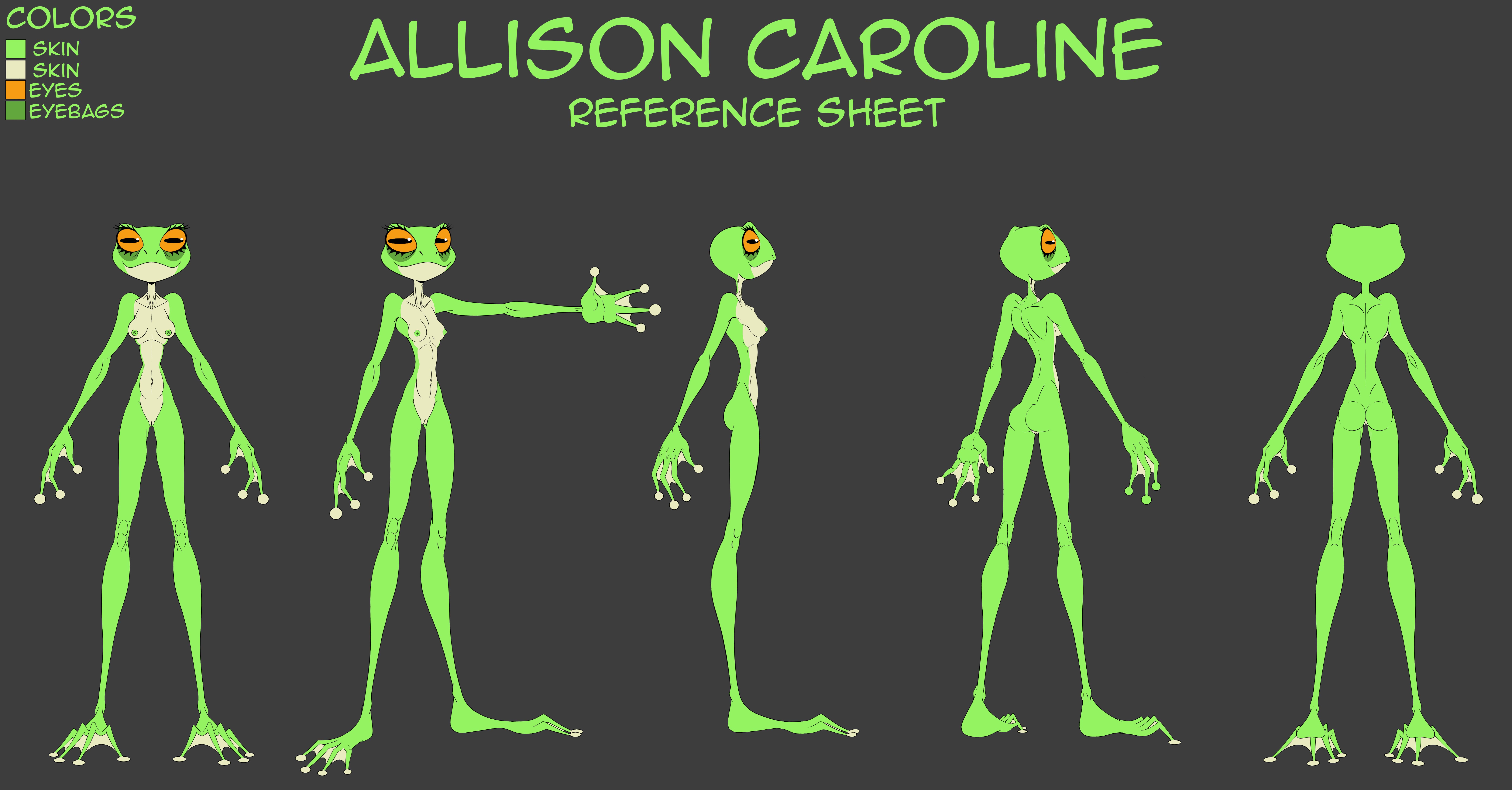 Allison Reference Sheet (NSFW & No Belly) - By @zuremow on Itaku