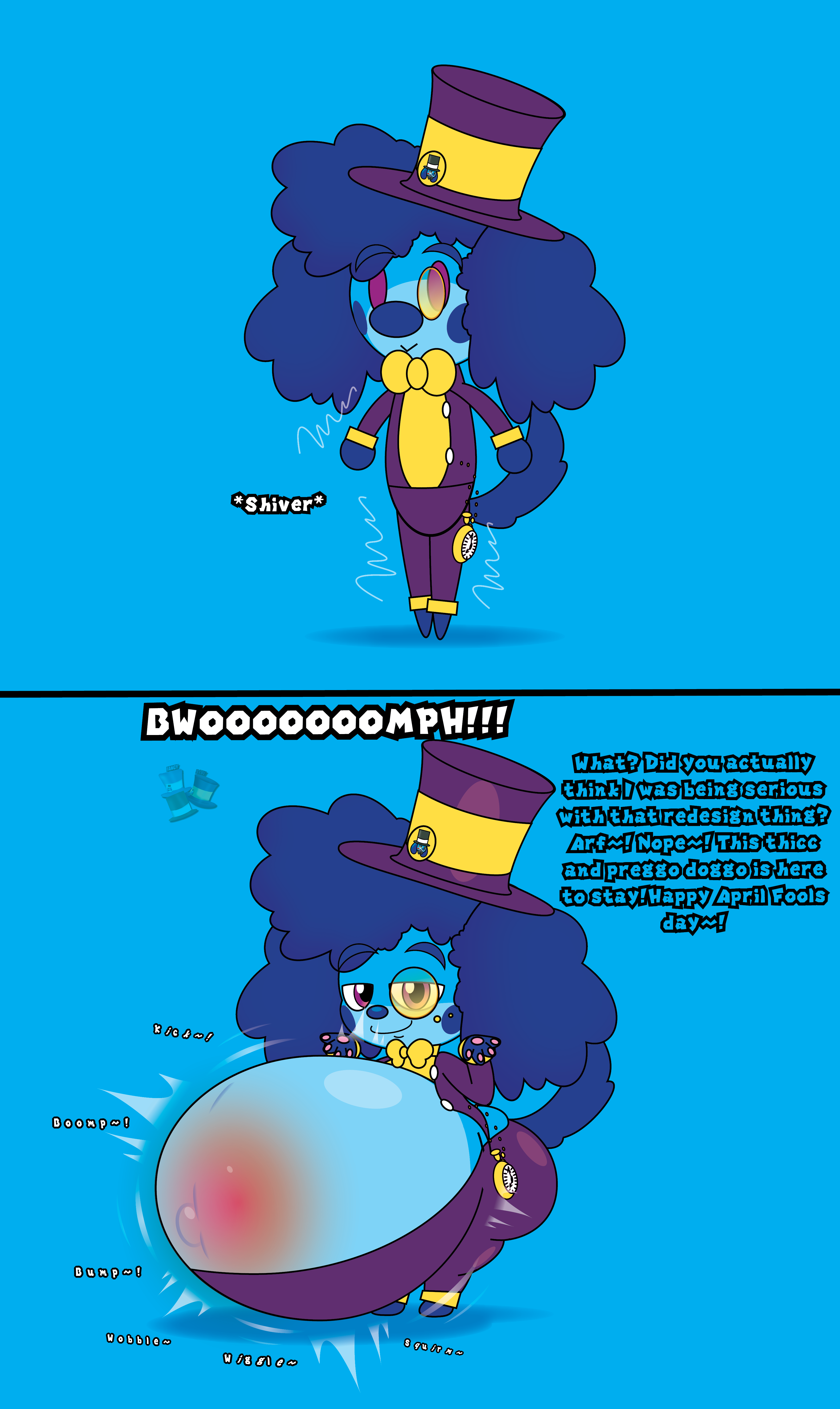 Ap-Blue Fools~!! (Happy April Fools Day~) - By @fancyblue101 on Itaku