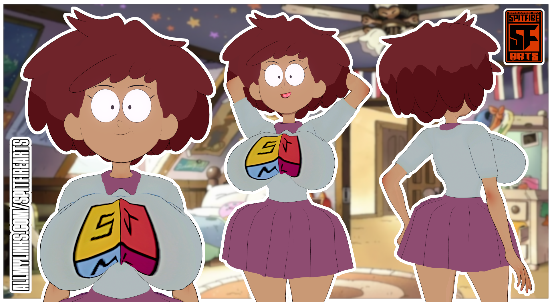 Busty Anne Boobchuy 1 - By @sf_arts_ on Itaku
