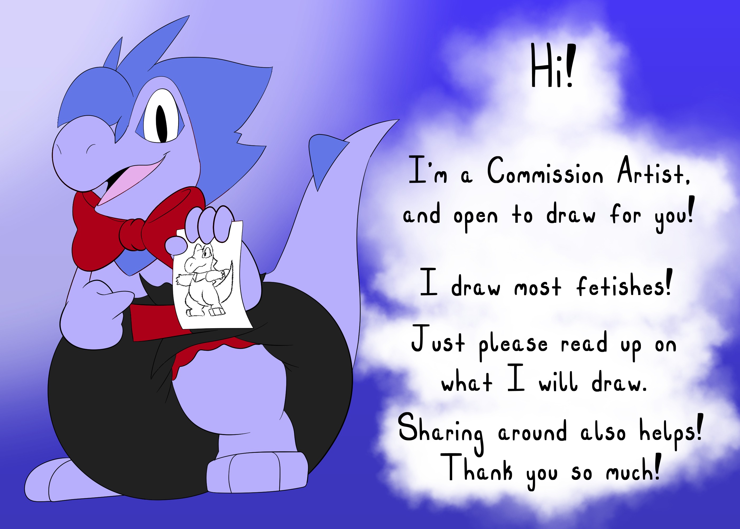 Comms are Open (Right now!) - By @slychestnut on Itaku