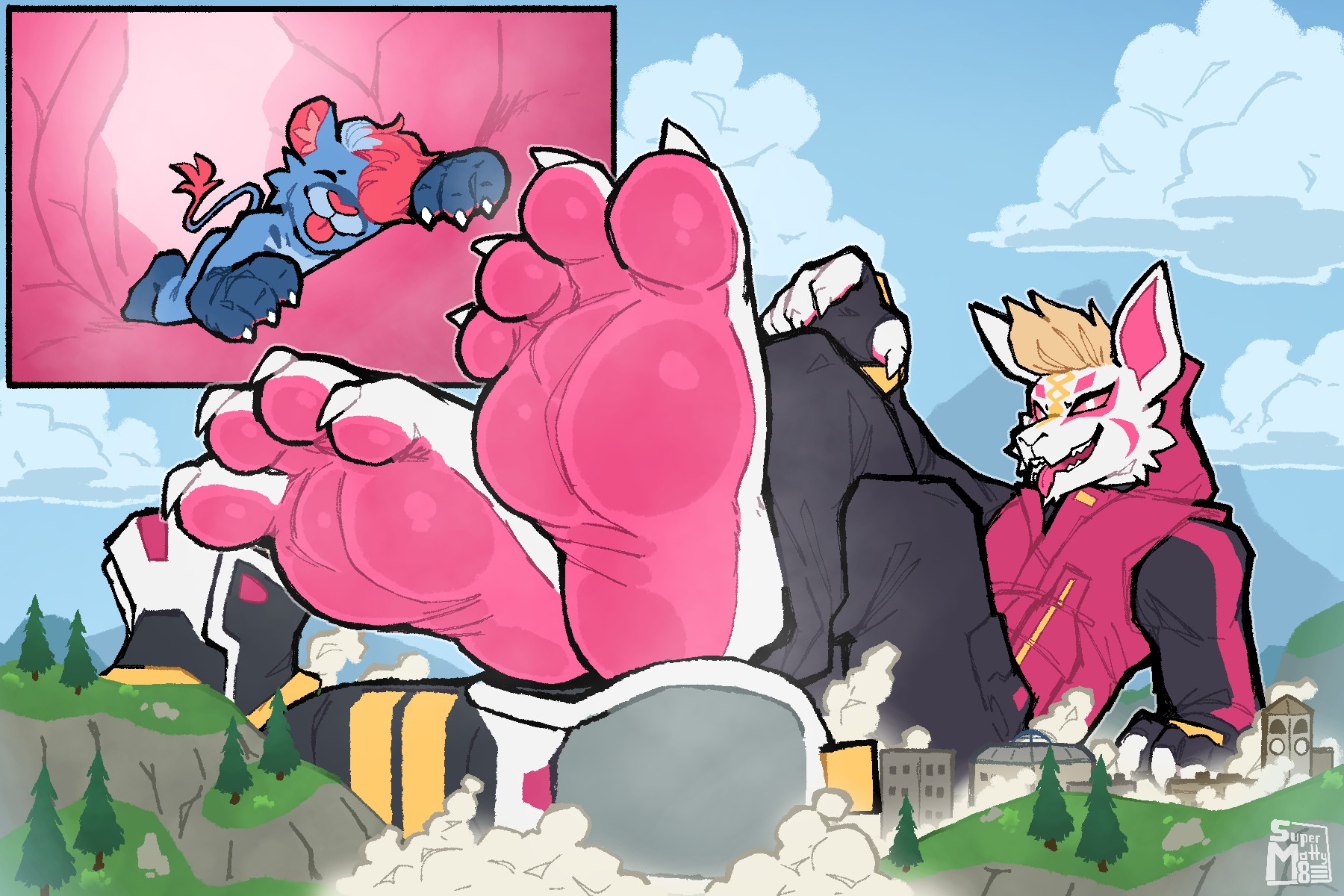 Comm for UVBounds - Trampled Towers Alt - By @supermattym8 on Itaku