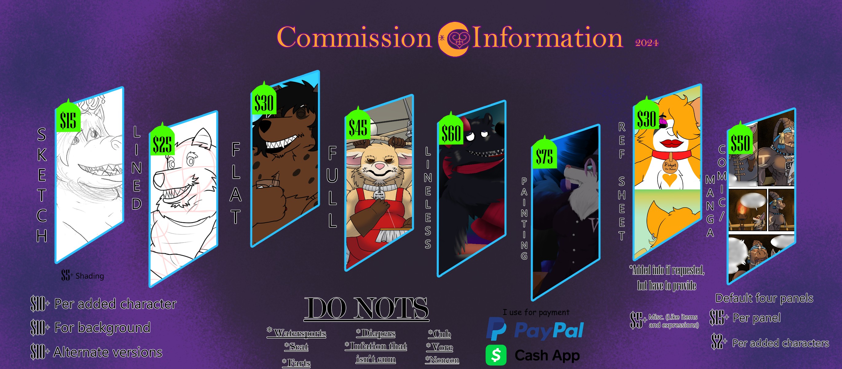 Commission Sheet NEW 2025 - By @jovinnyhyena on Itaku