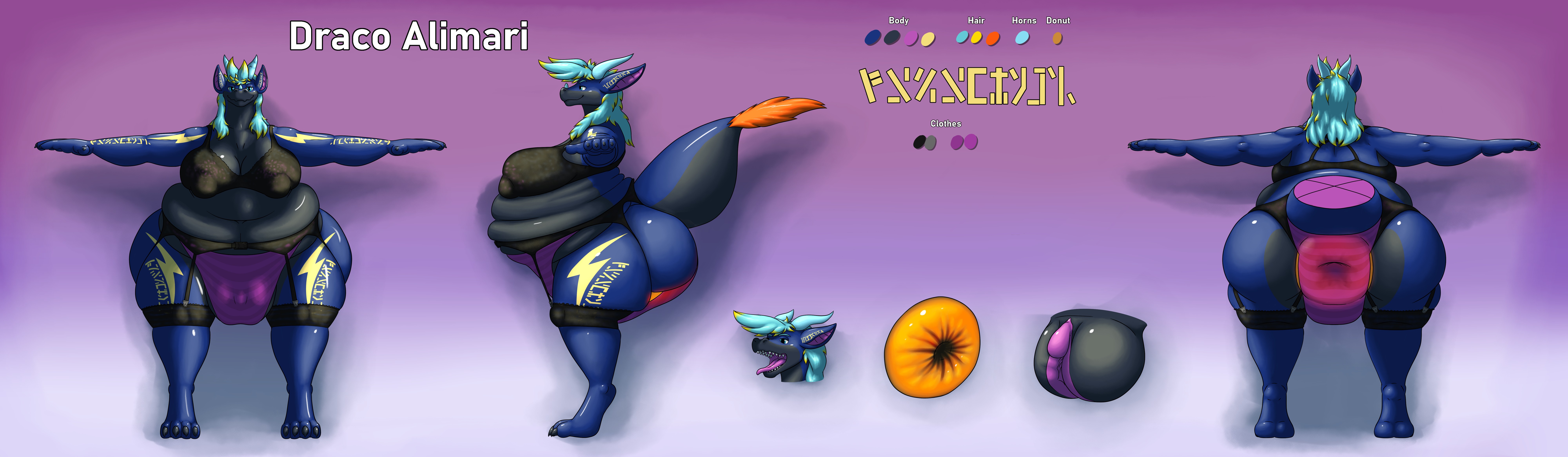 Draco Alimari Reference Sheet 5 Alt 4 - By @firolina on Itaku