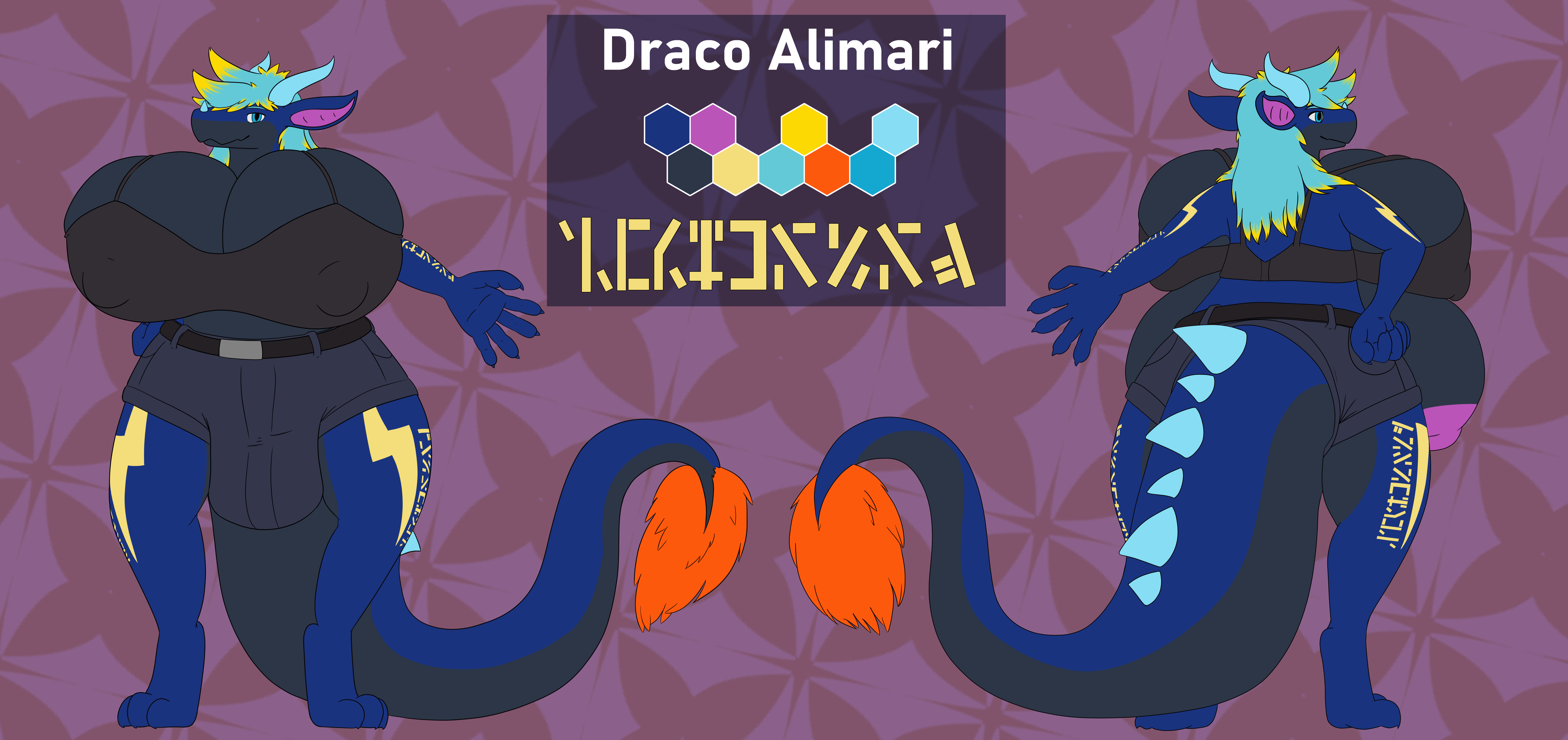 Draco Alimari Reference Sheet 1 Alt 2 of 2 - By @firolina on Itaku