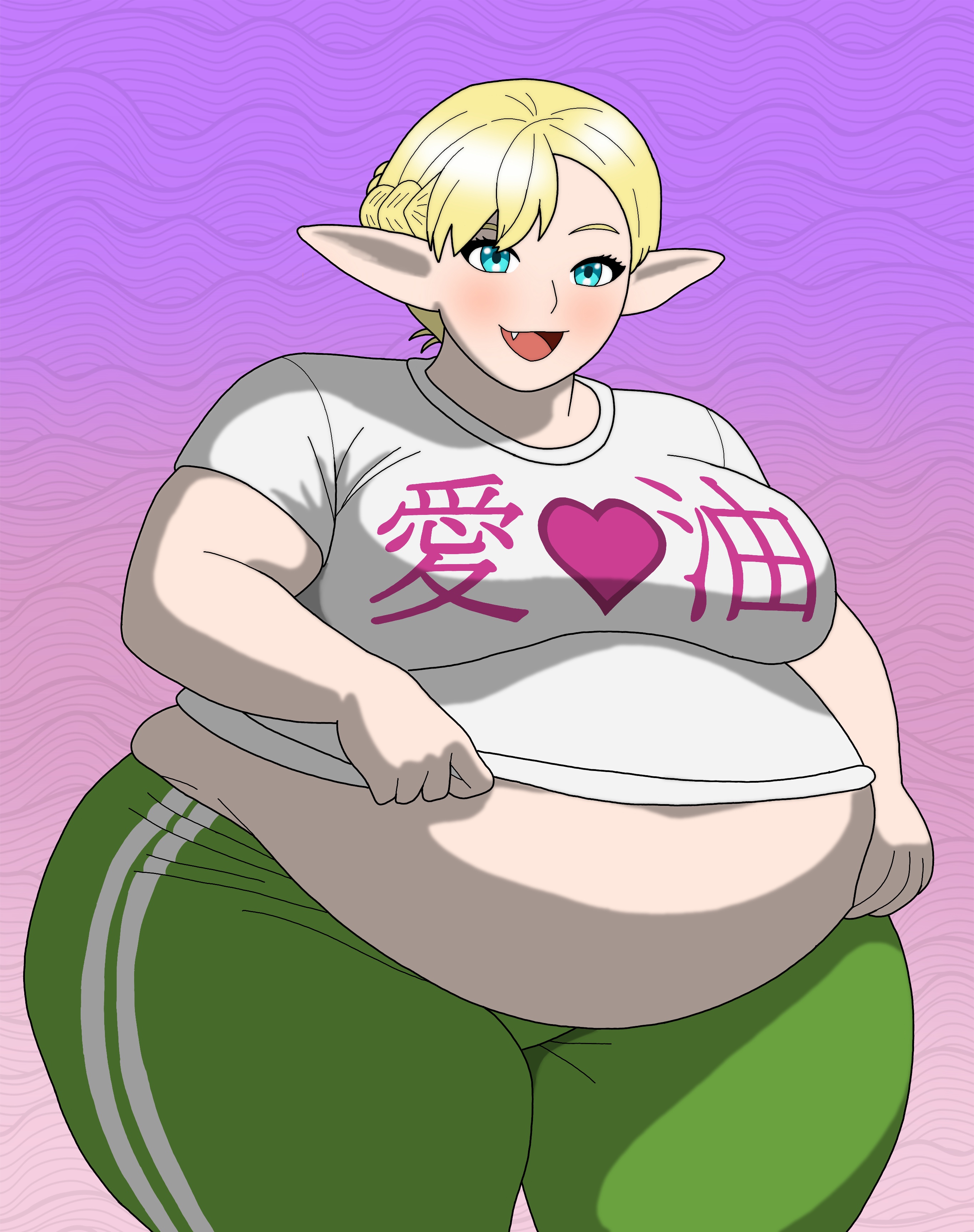Elfuda (Plus-Sized Elf) - By @trackfatty on Itaku