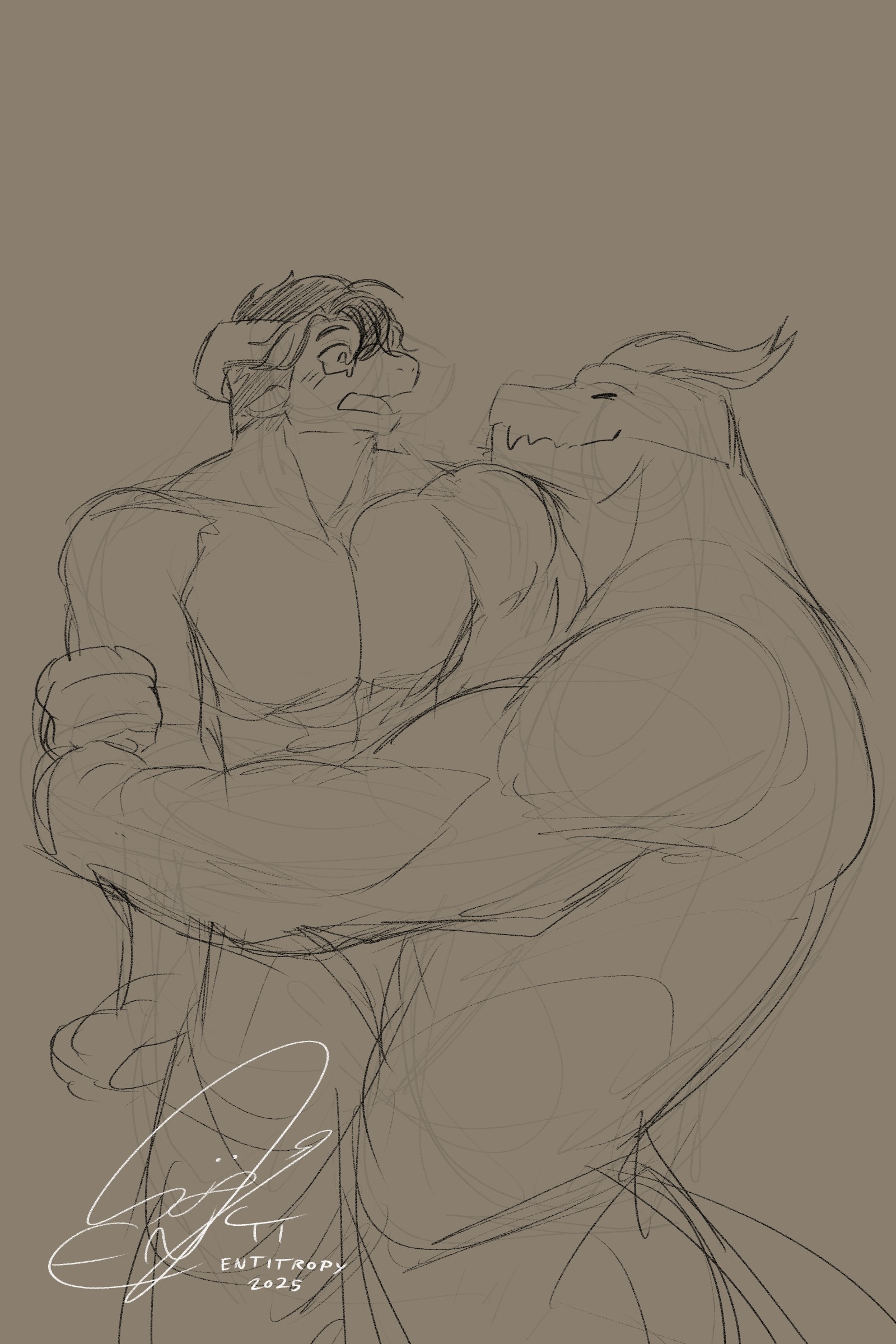 For Anthony - Hug - By @entitropy on Itaku