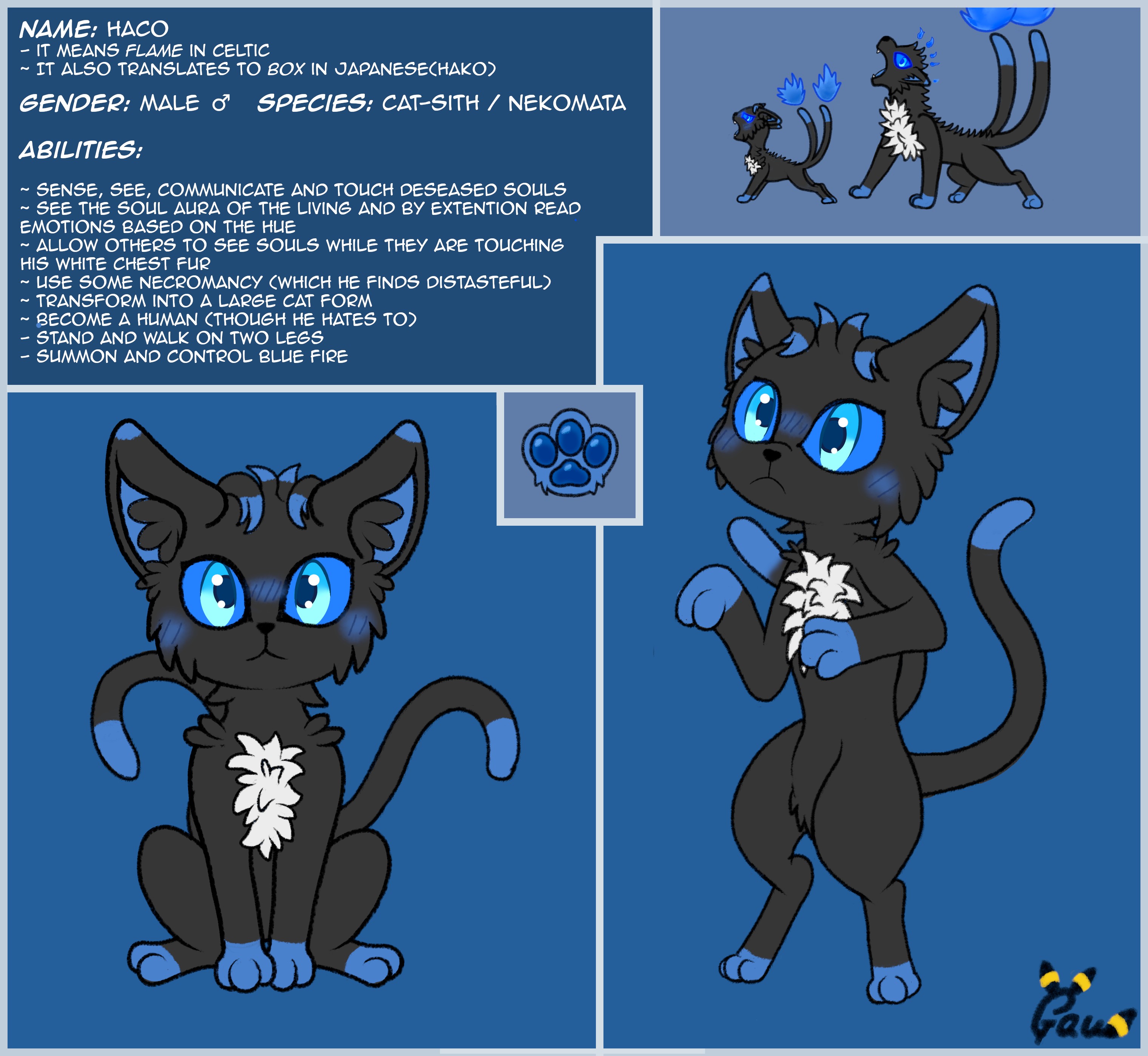 Haco Reference Sheet (Fabulous Beasts OC) 2 - By @gau on Itaku