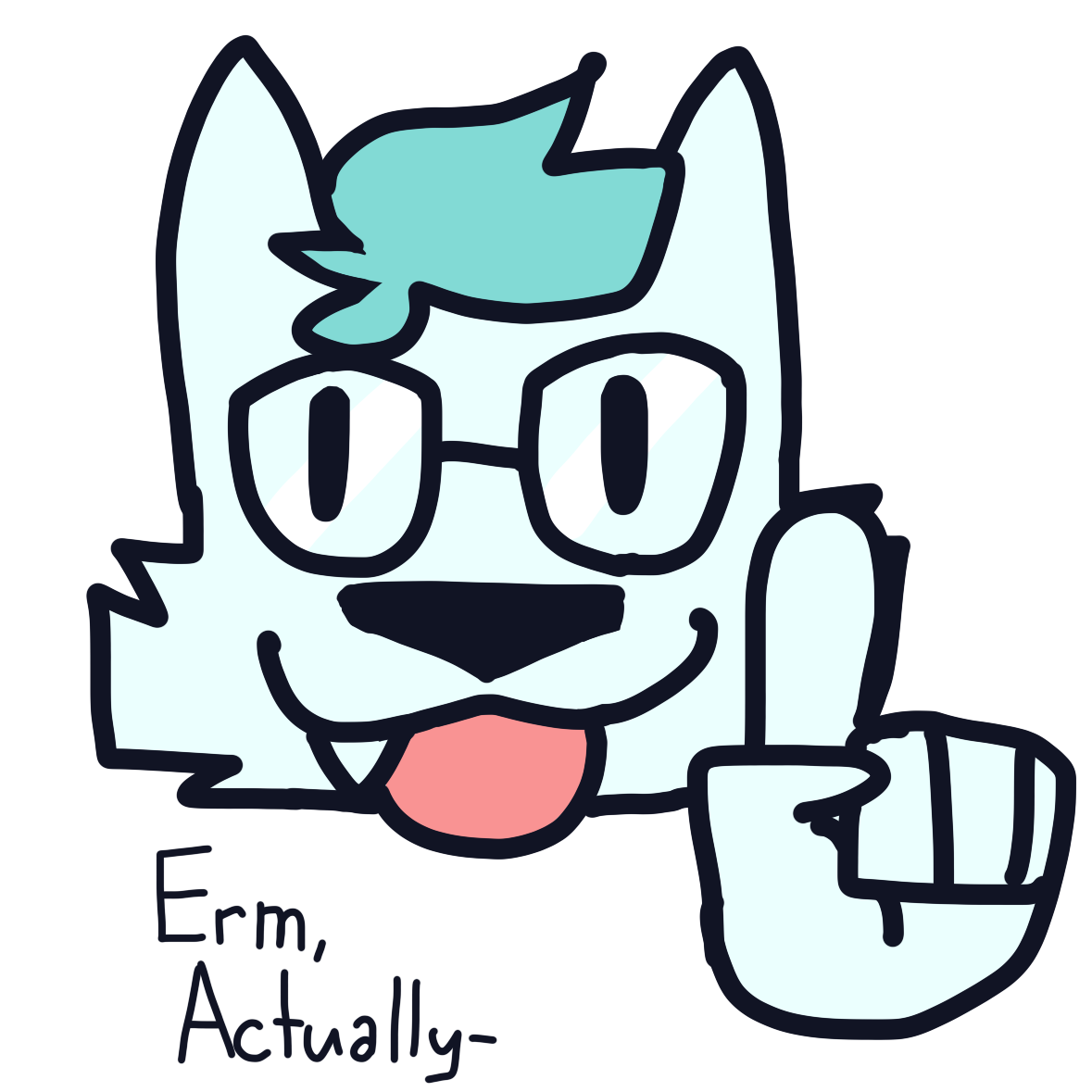 Smart Alec Sticker - By @river_zephir on Itaku