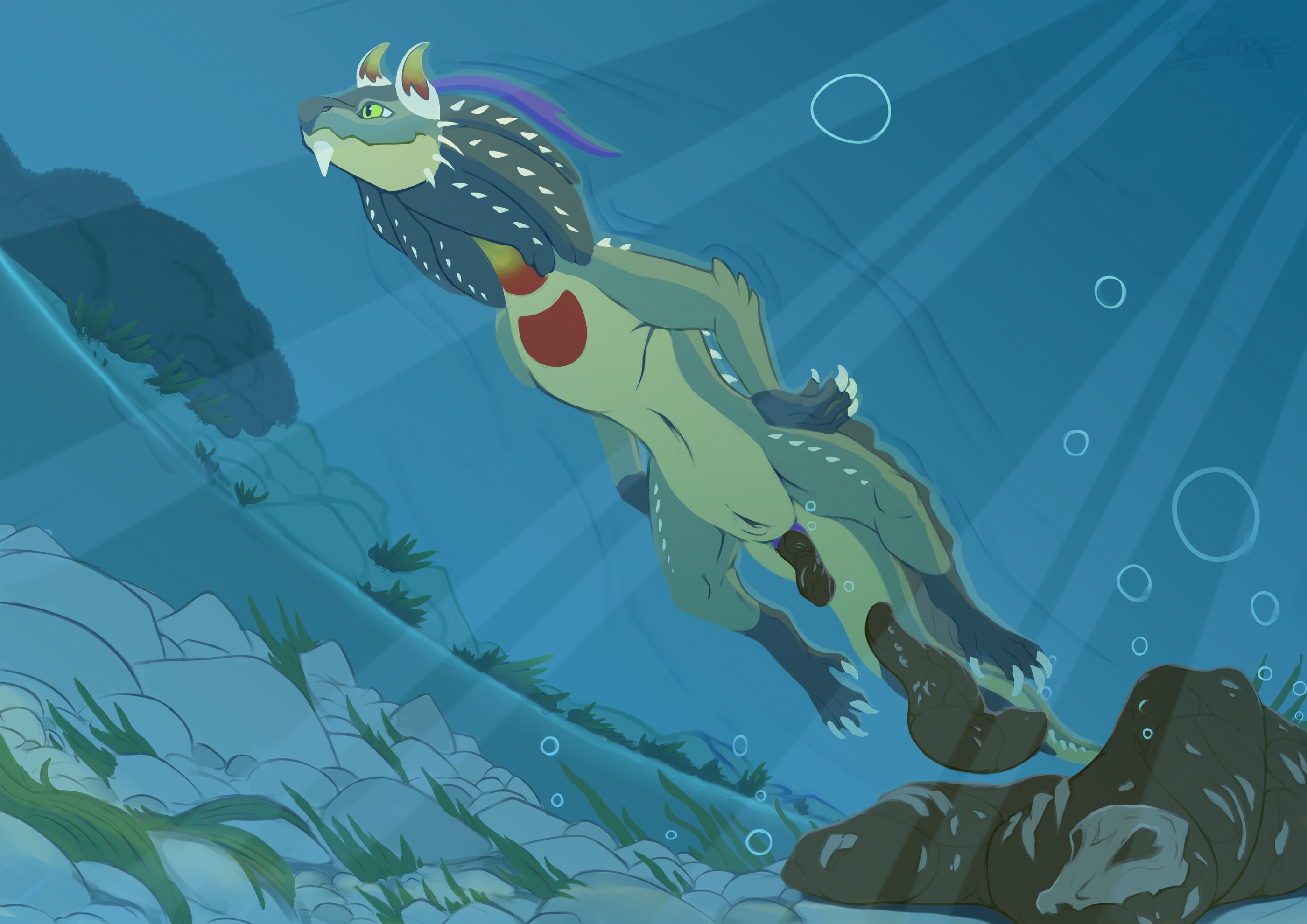 Post-Meal Swim - By @coltrez on Itaku