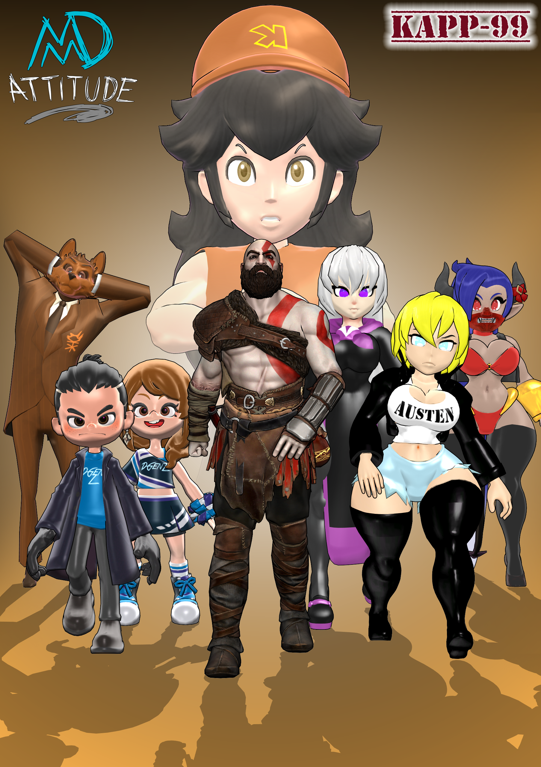[MMD] The Top Dogs of the Attitude Brand - By @kapp99 on Itaku