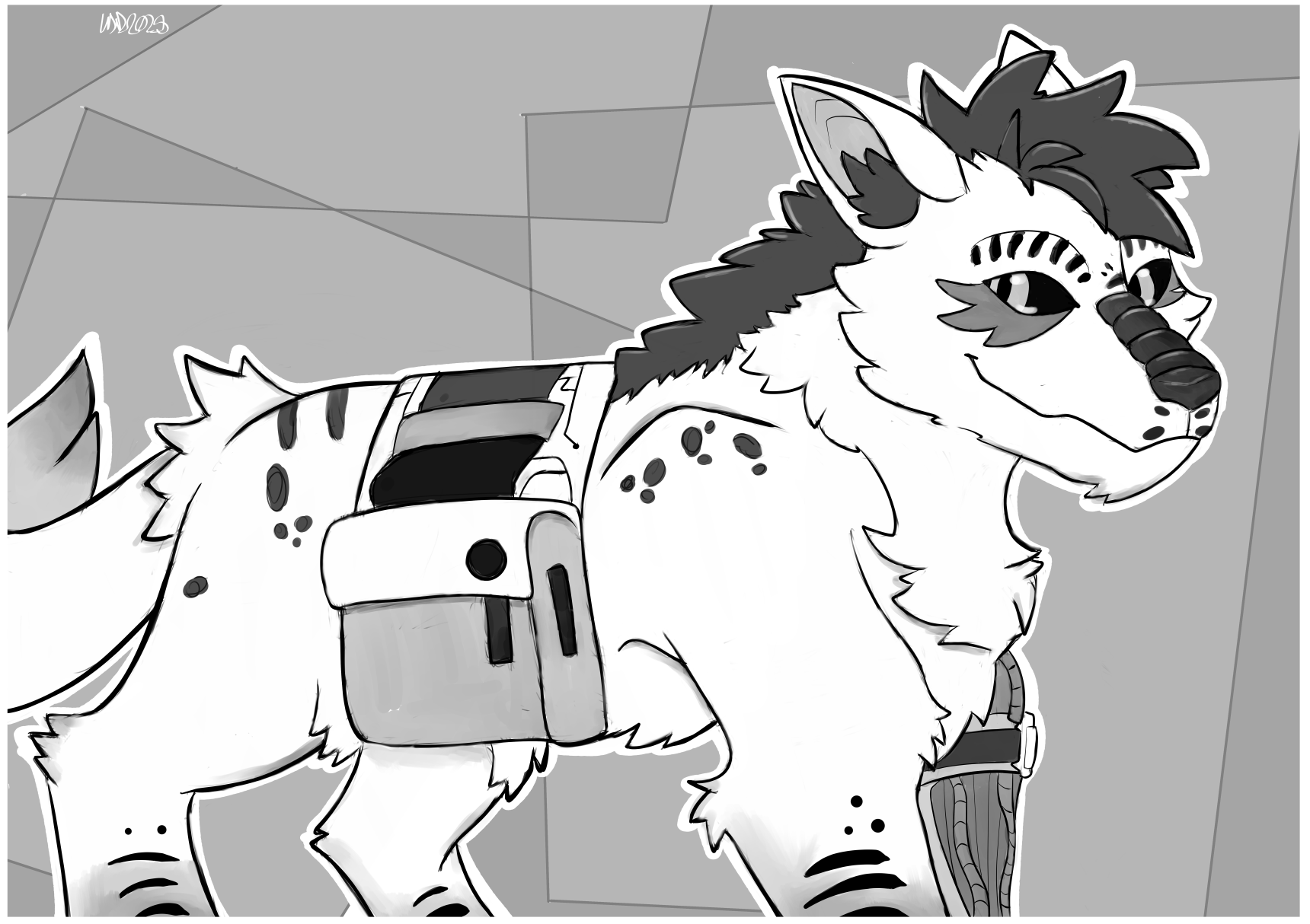 Fervis Monochrome - IDDo Art - By @razim on Itaku