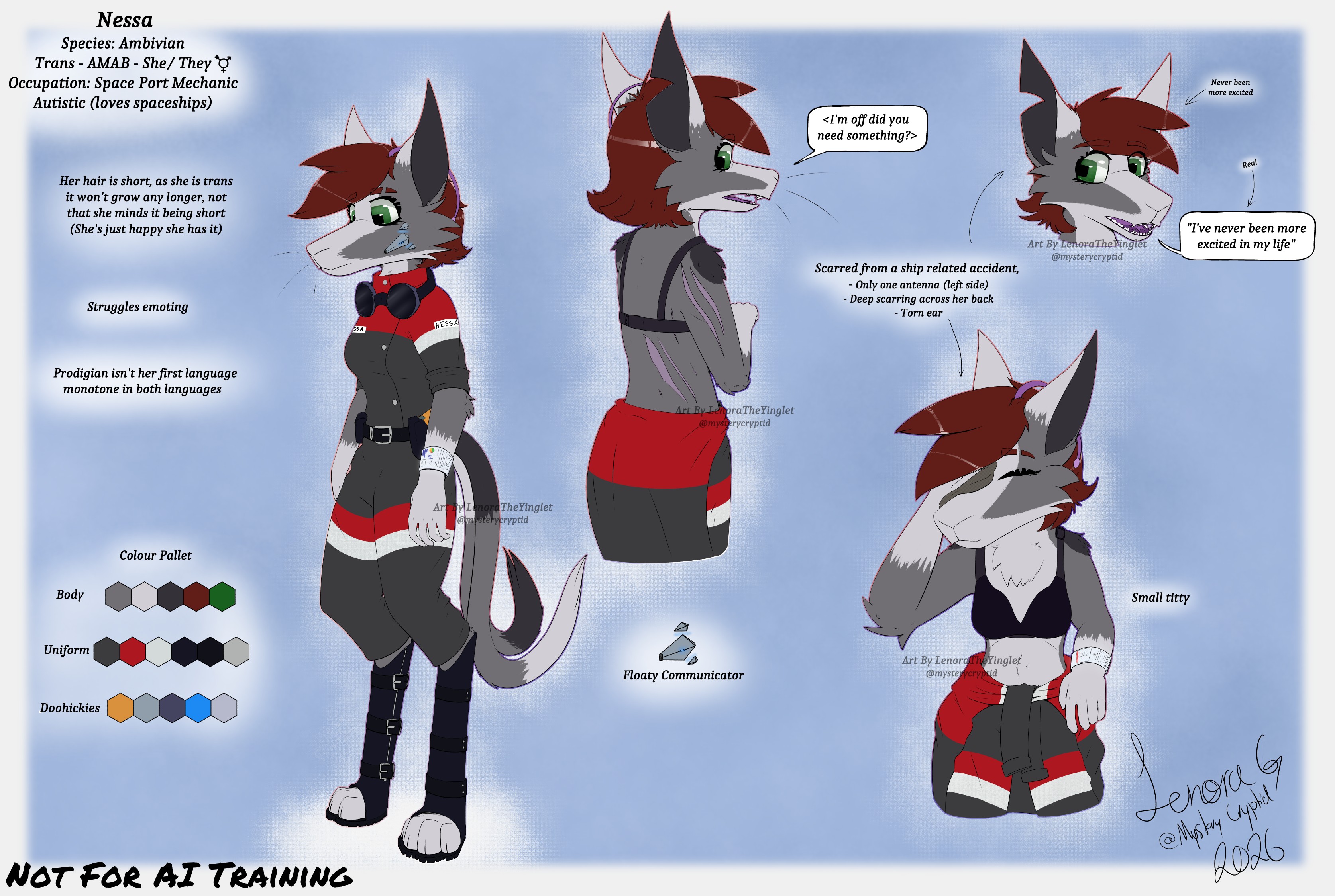 Nessa Reference Sheet - By @lenoratheyinglet on Itaku