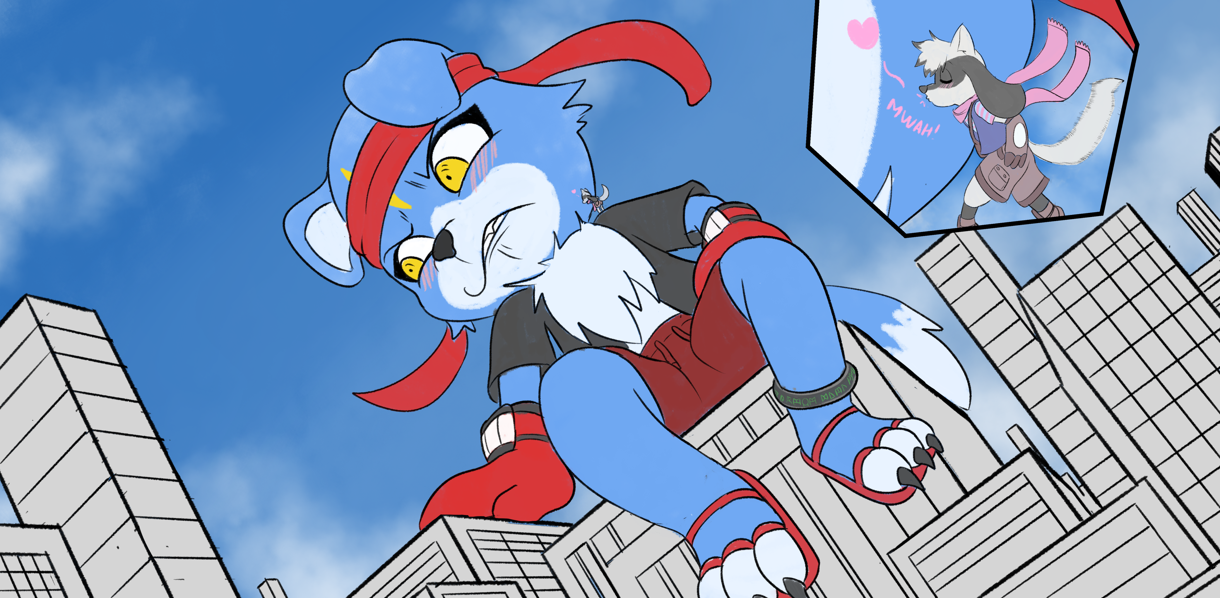 Smol Smooch for Big Tsundere! [Comm] - By @anime123654 on Itaku