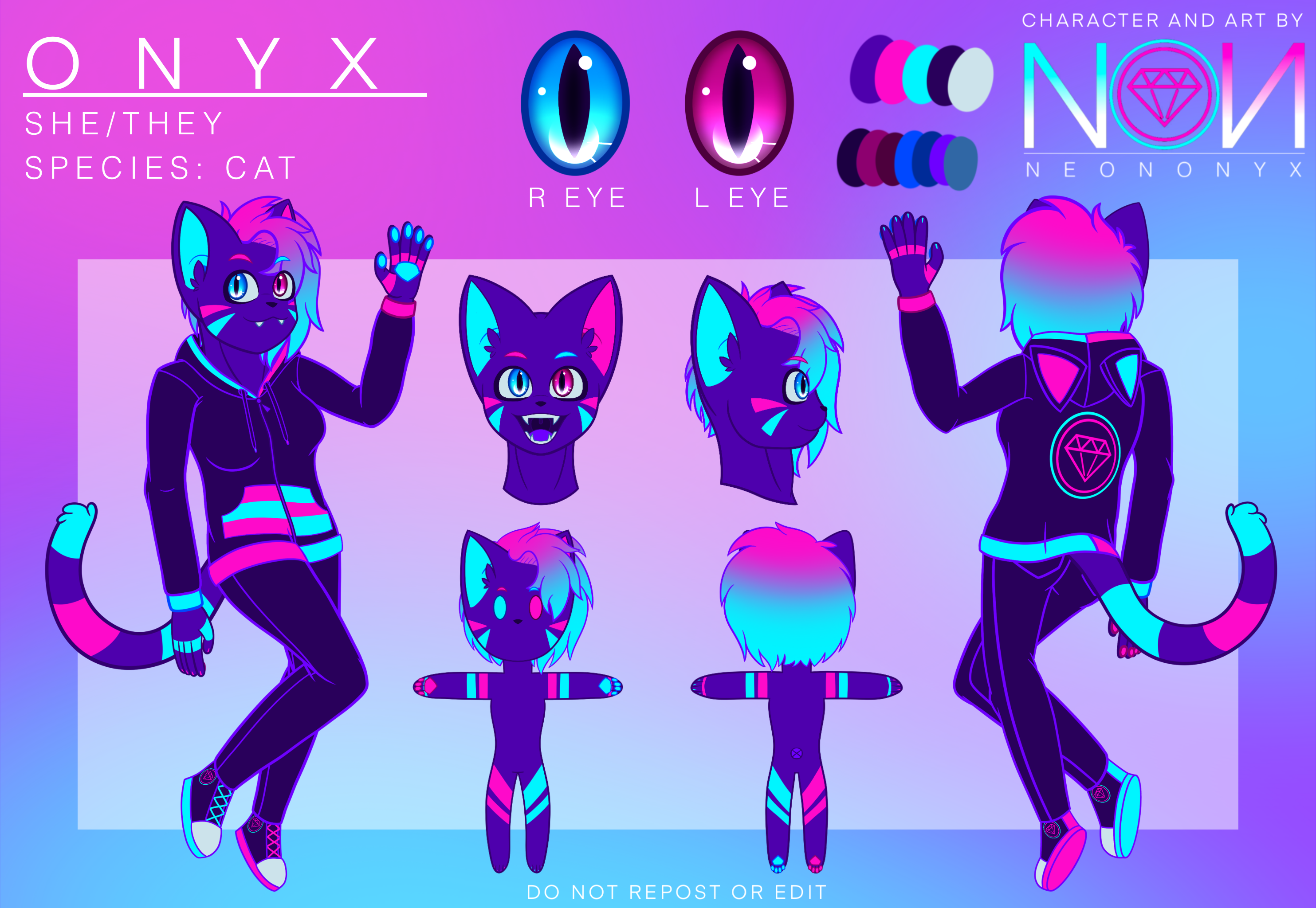New ref sheet of Onyx for 2026! - By @neononyxofcl on Itaku
