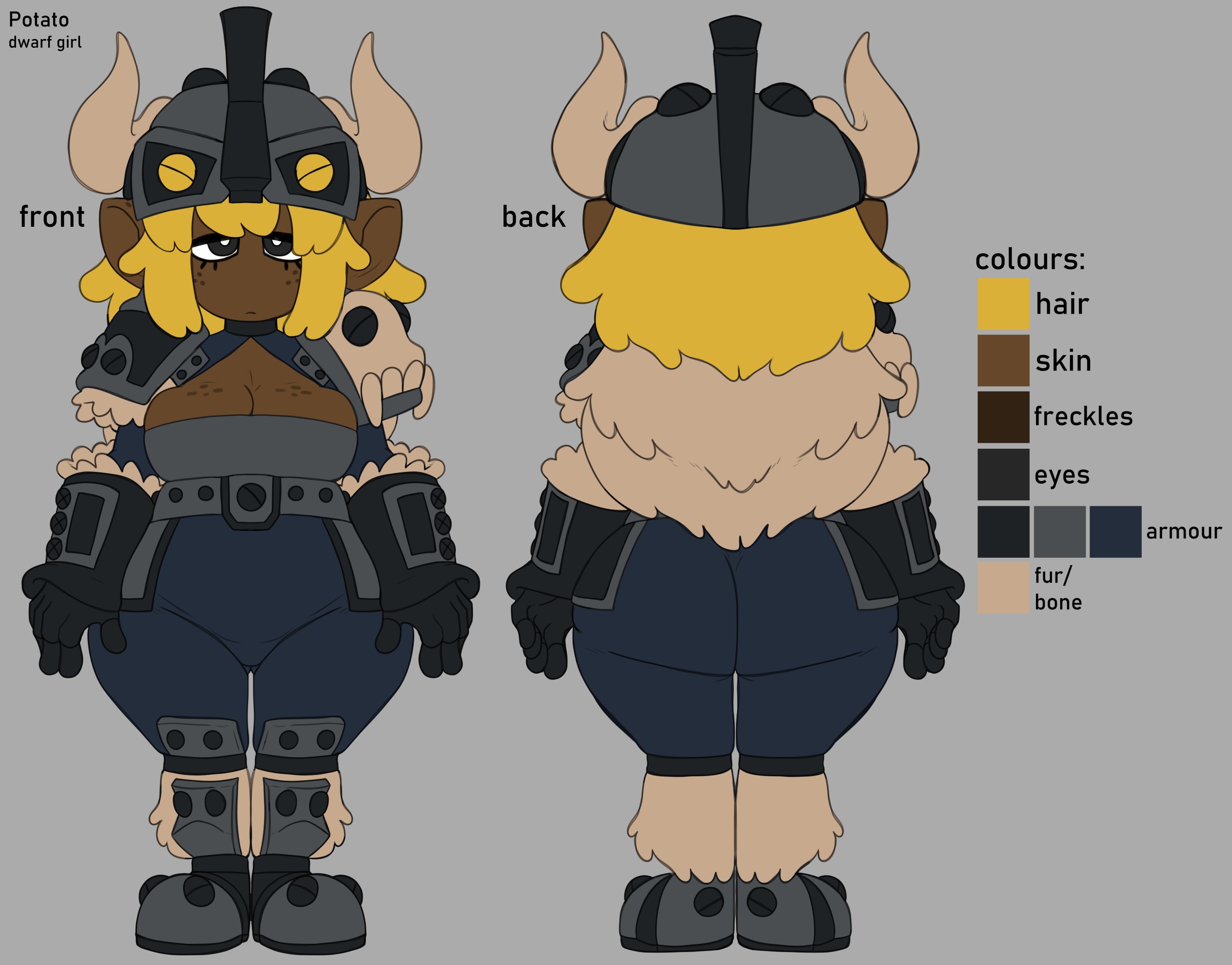 Potato Ref Sheet - By @ebiinari on Itaku
