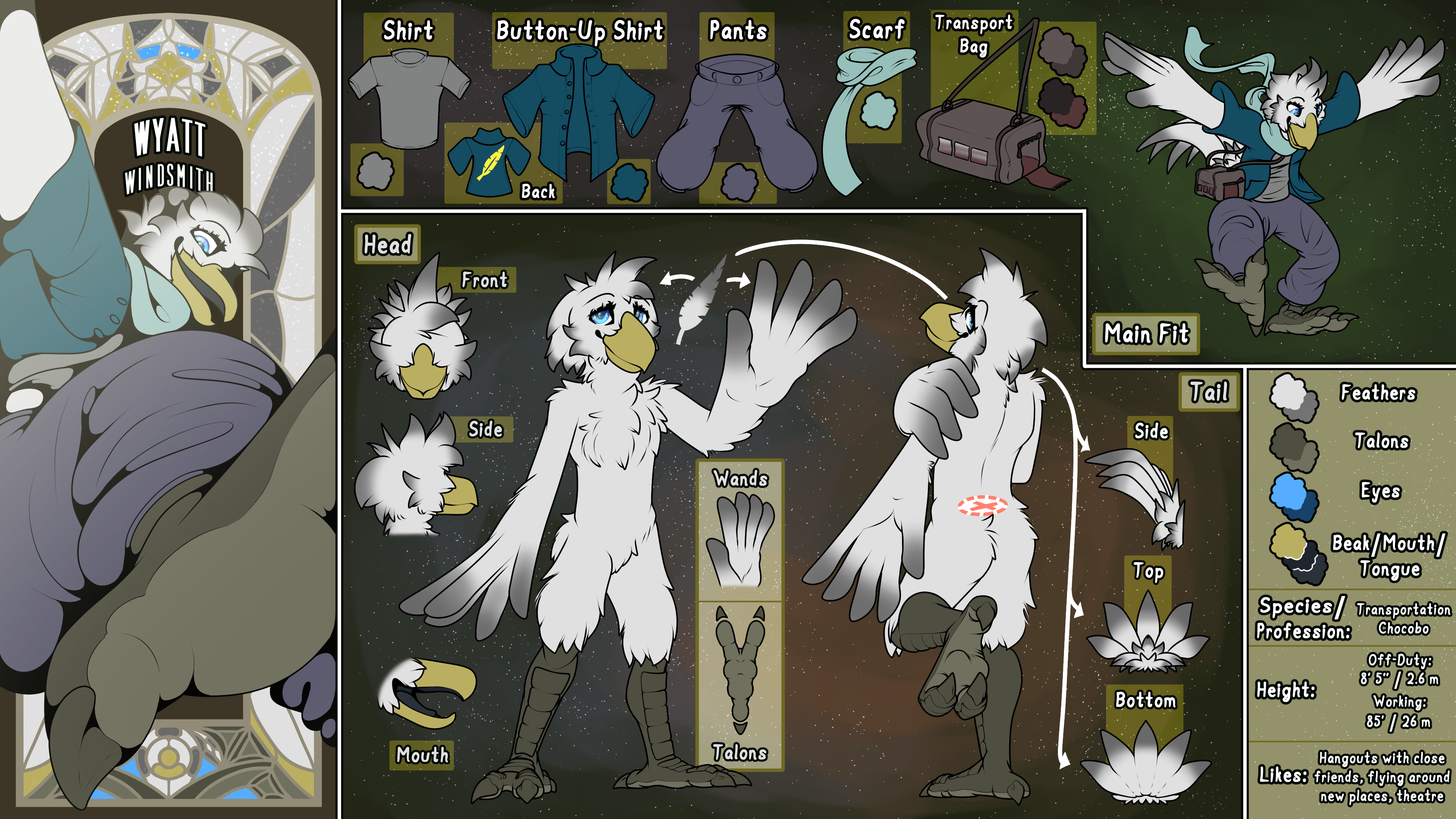 Wyatt Windsmith Reference Sheet (March 2026) - By @soraime on Itaku