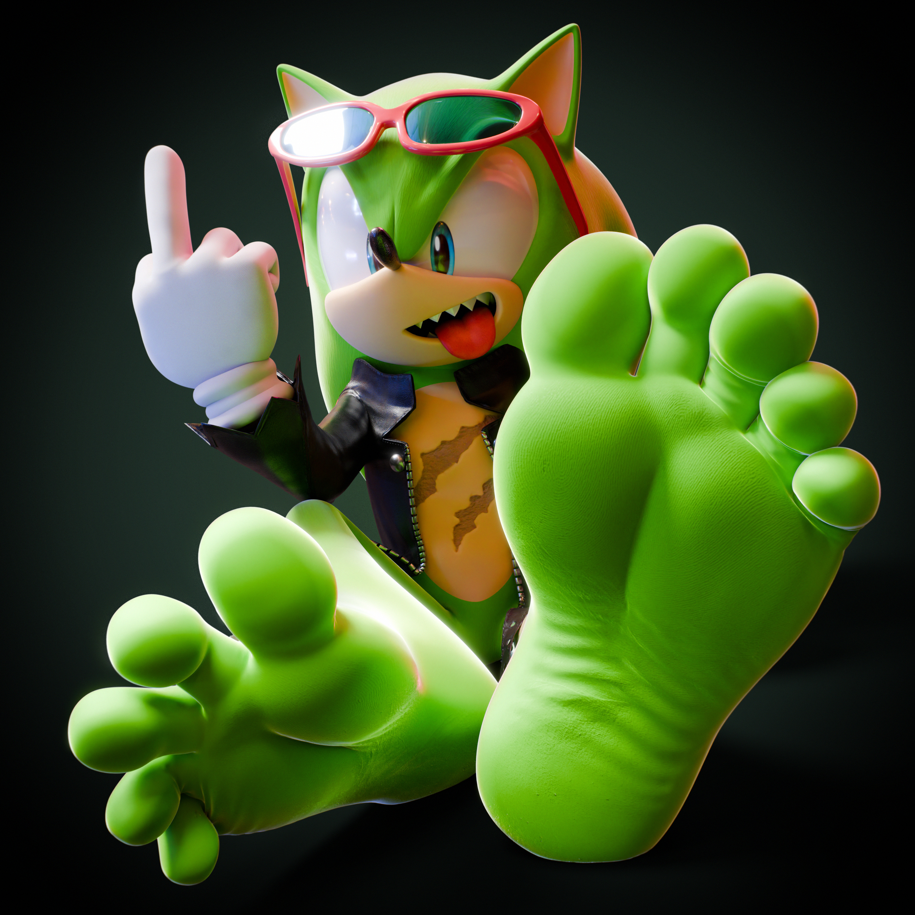 [3D] Scourge's Showoff - By @feetymcfoot on Itaku
