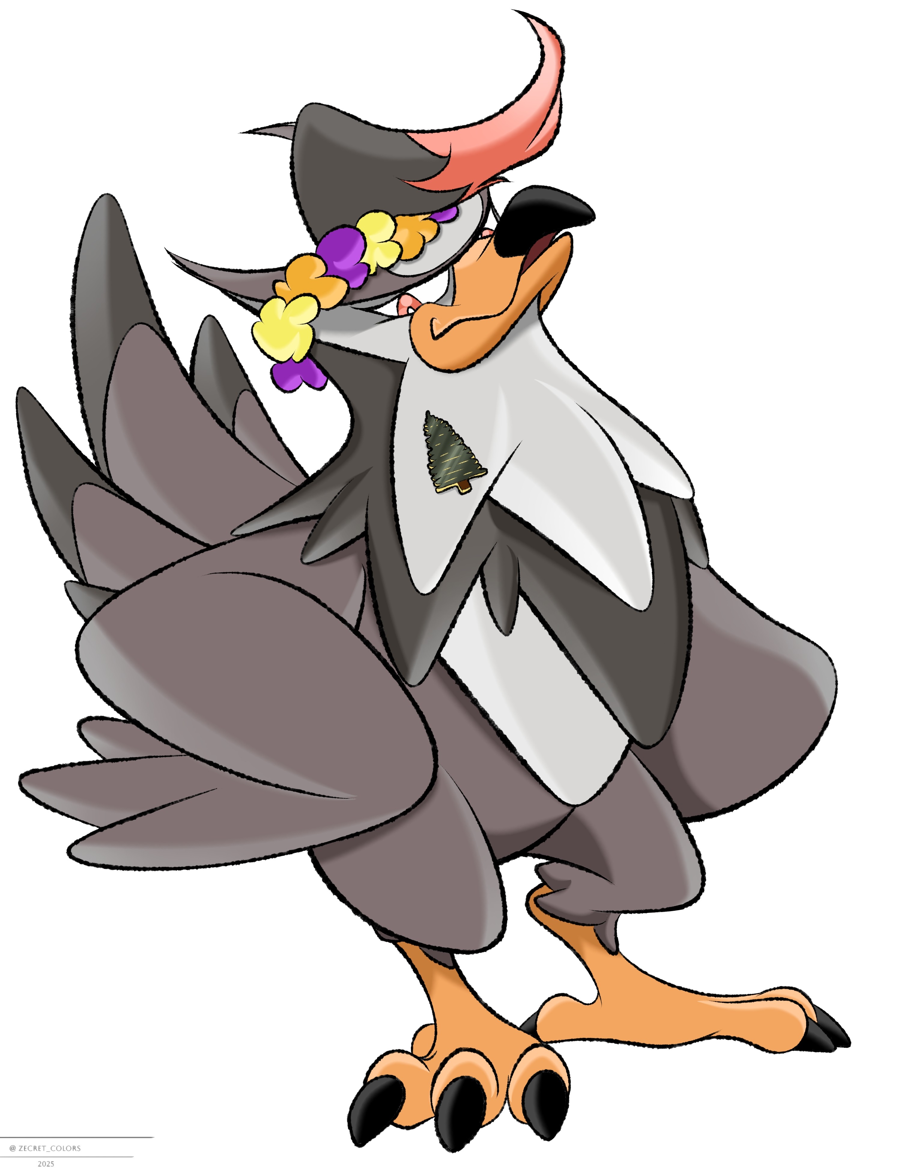 smug raptor - By @zecret_colors on Itaku