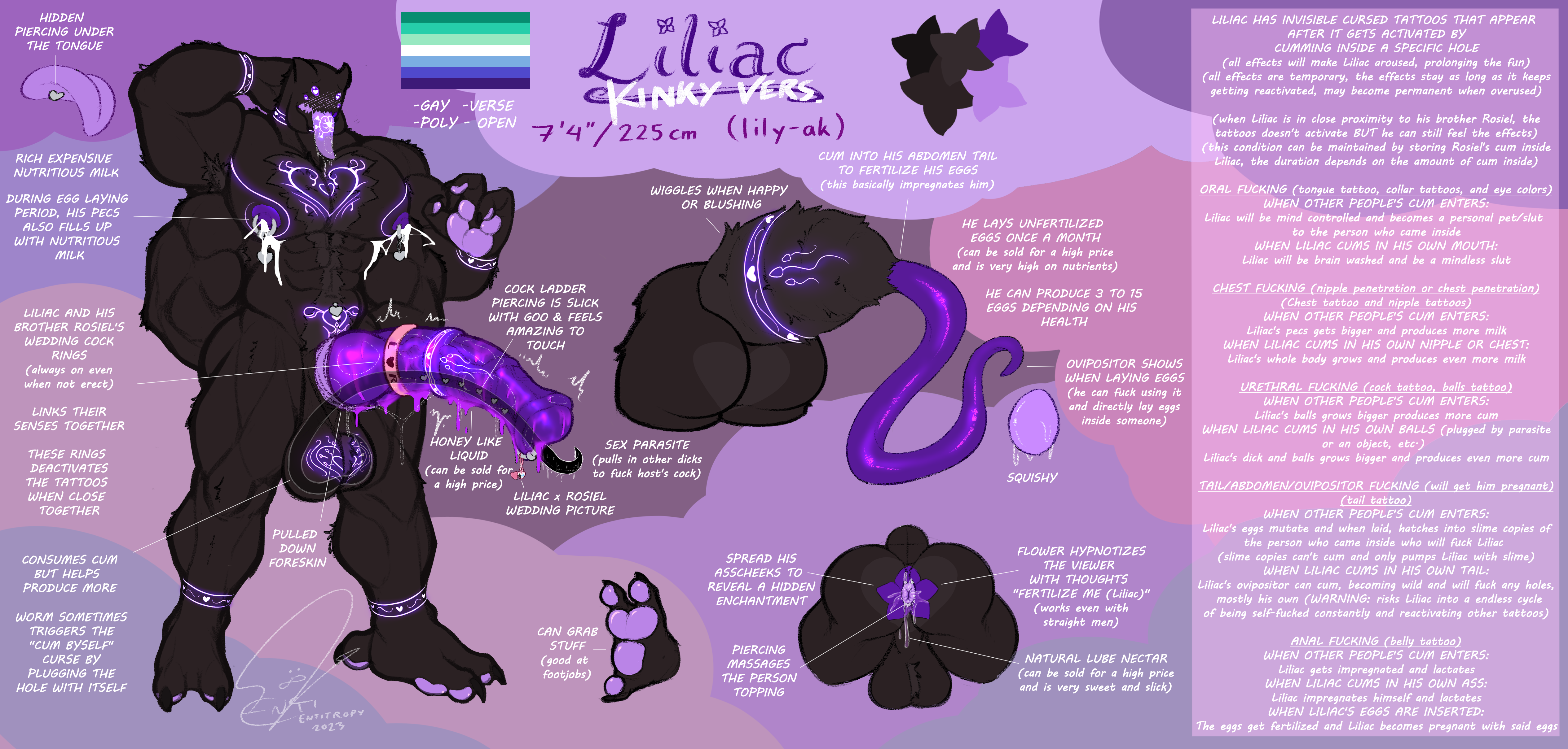 Weaver, Liliac - Ref - Kinky version - By @entitropy on Itaku
