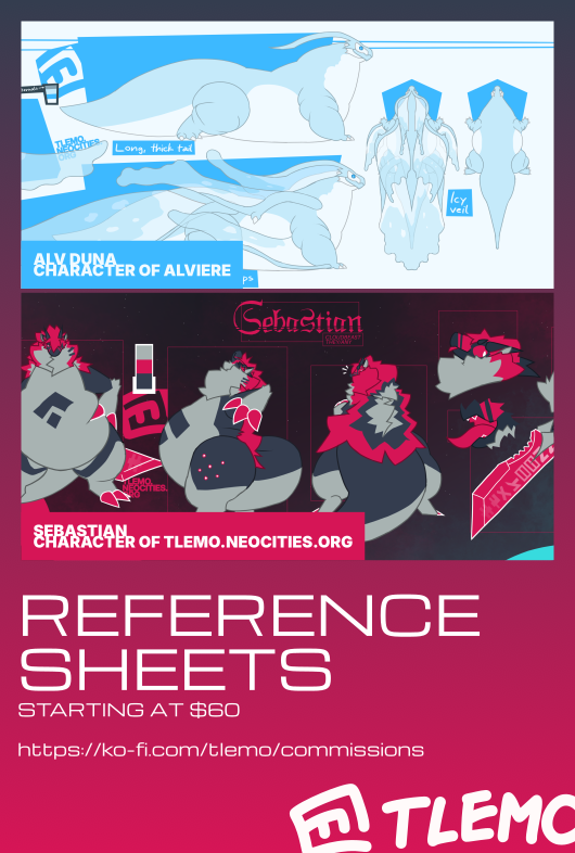 COMMISSIONS OPEN - REFERENCE SHEETS - By @tlemo on Itaku