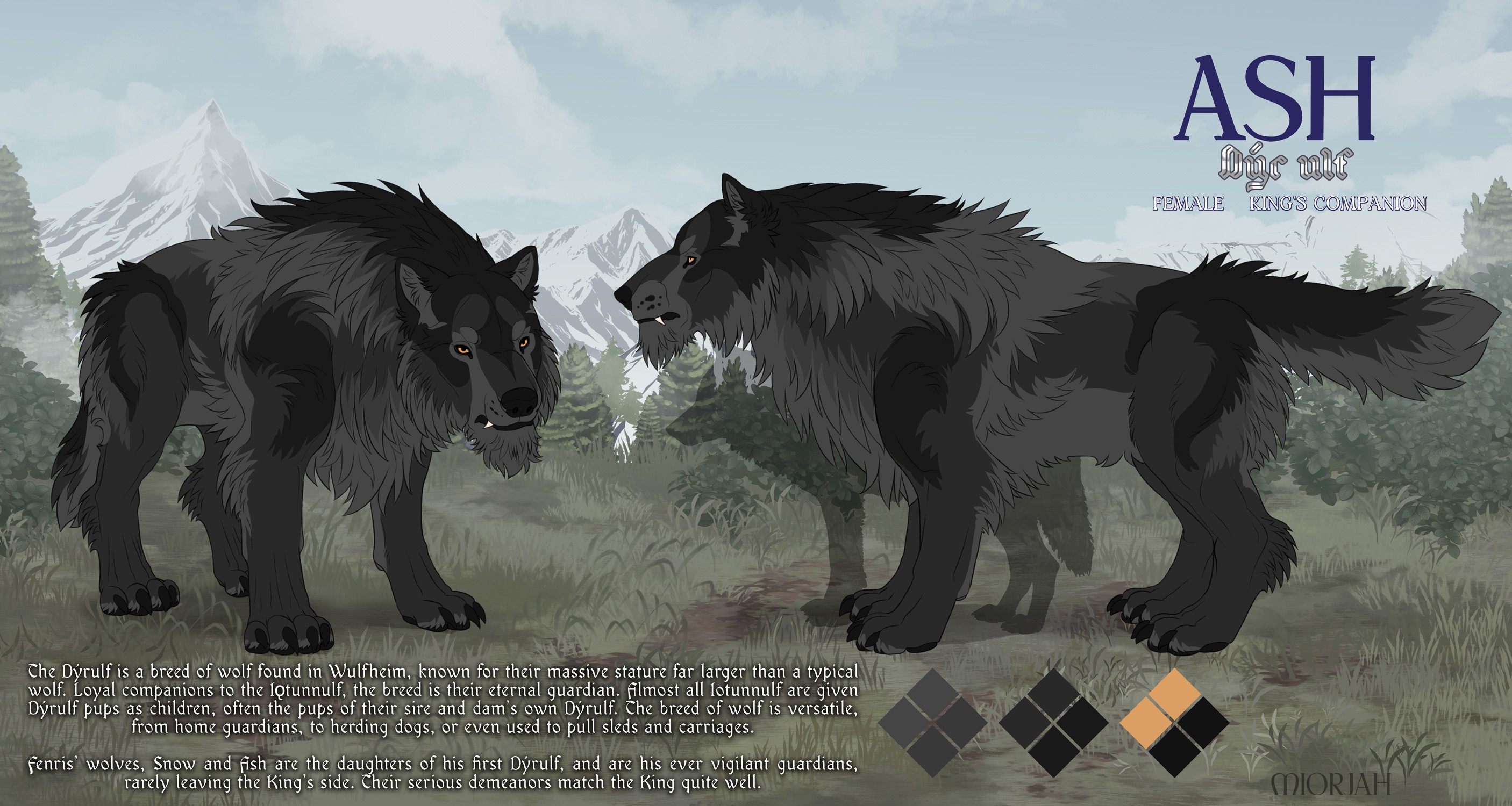 direwolf ash - By @miorjah on Itaku