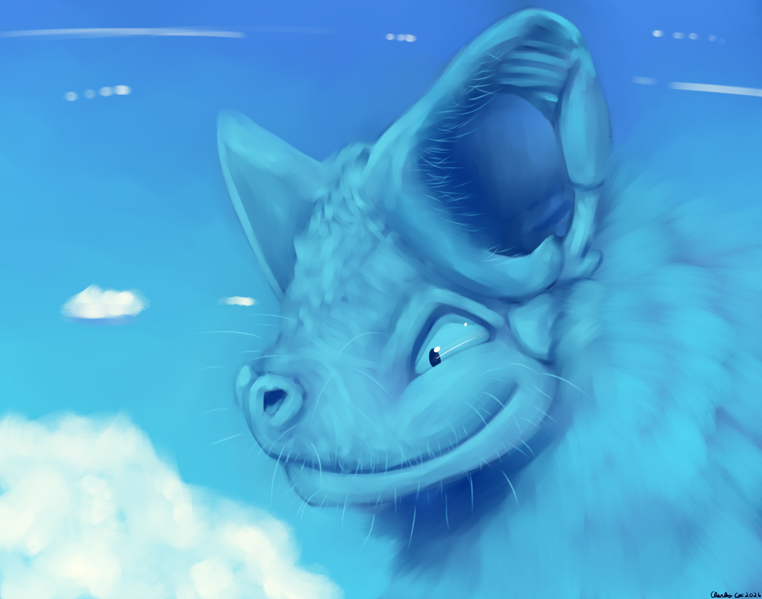 Florida Bonneted Bat Speedpaint - By @bernad on Itaku