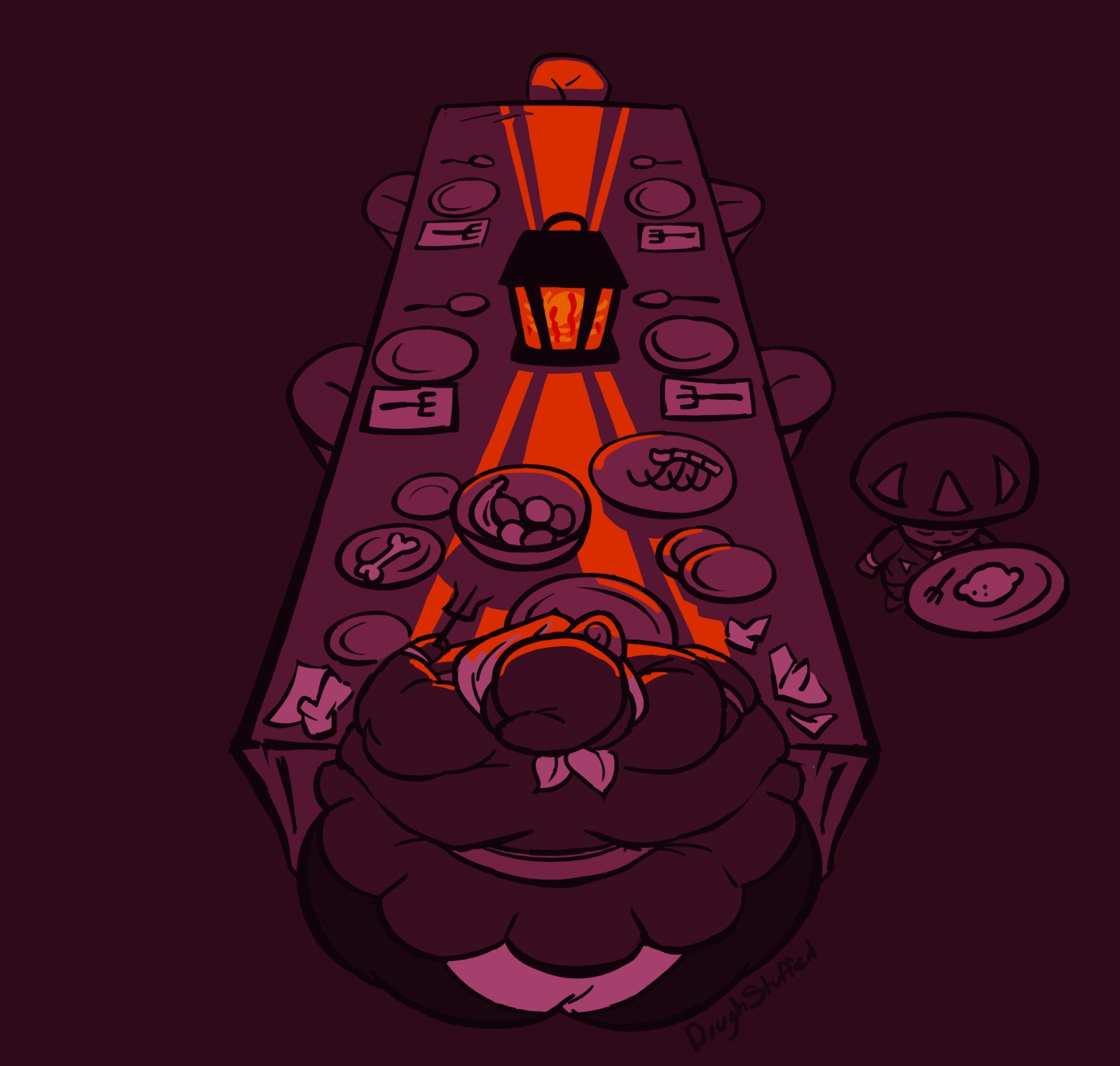 table for one - By @goody2shoos on Itaku