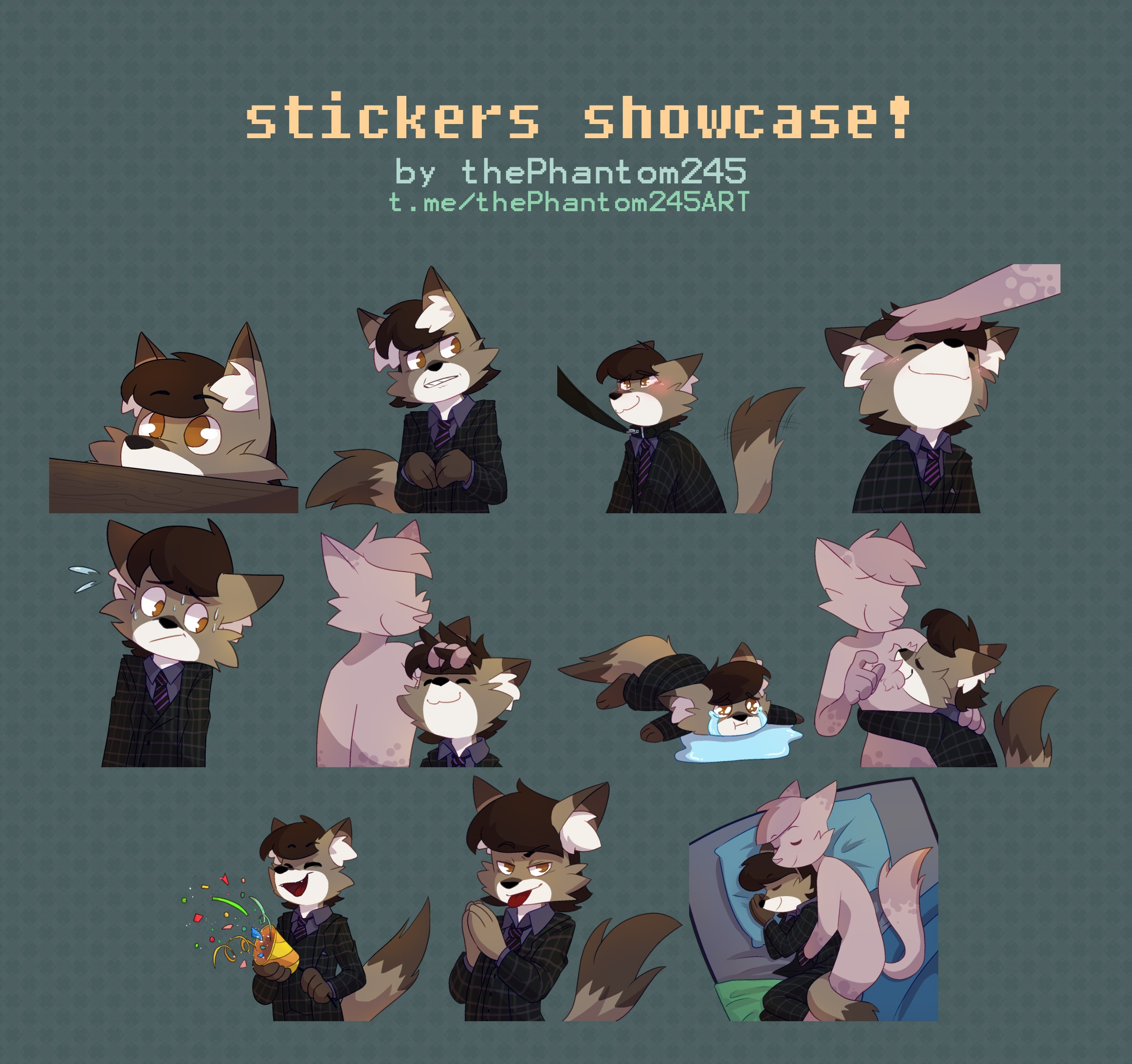 Sticker Commissions sticker commission - minted - By @thephantom245 on Itaku