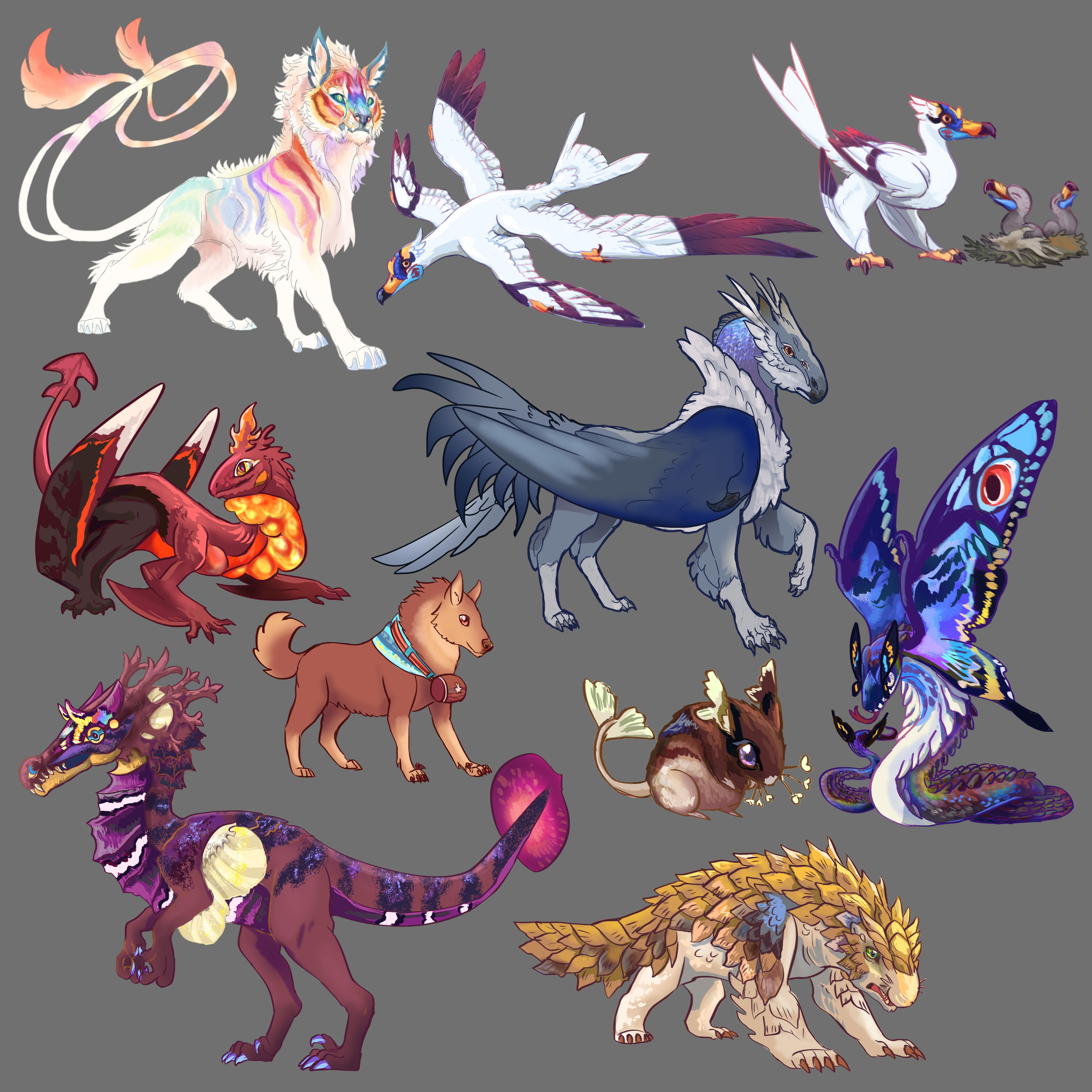 Creature Doodles Part 3 - By @anomalybroccoli on Itaku