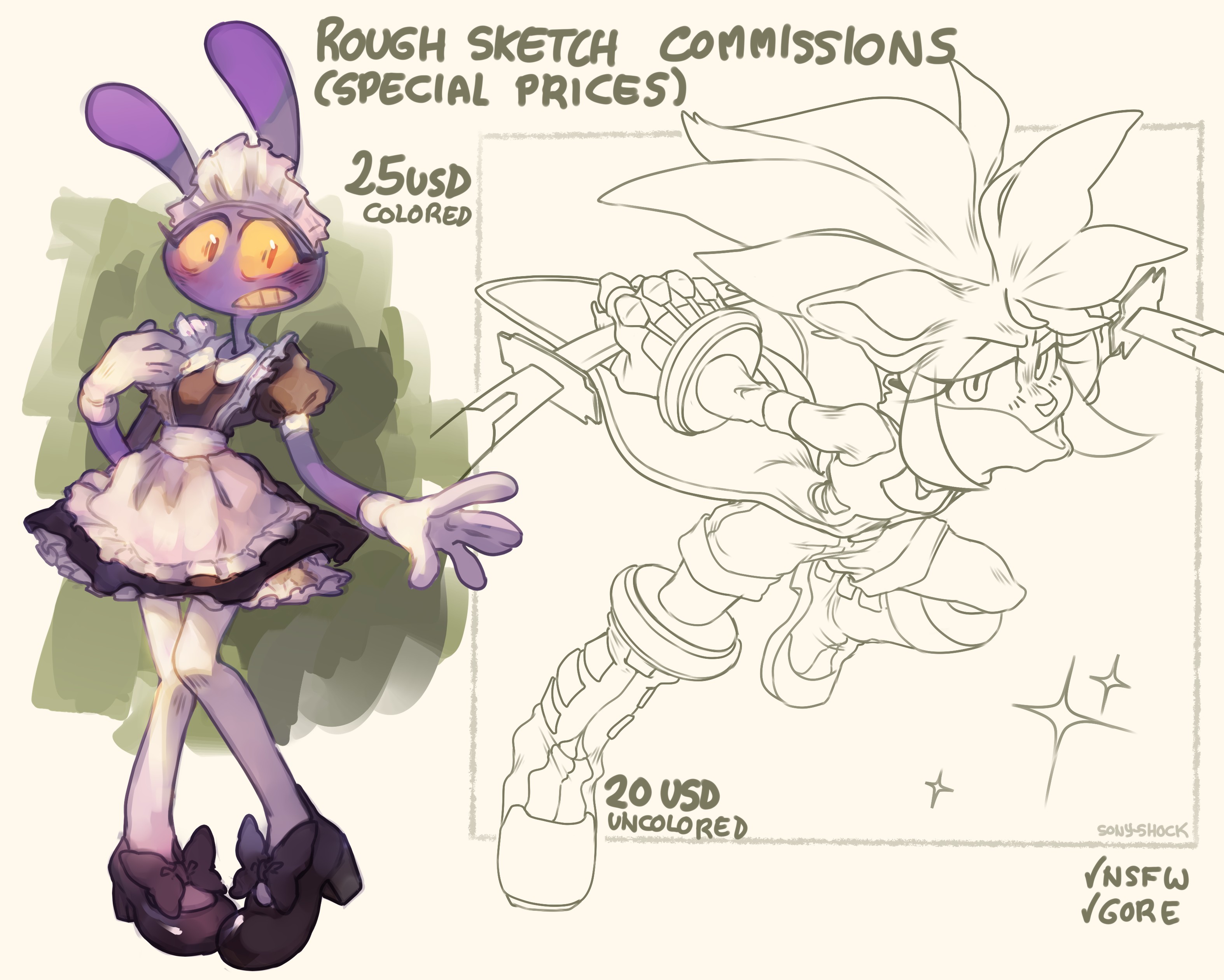 COMM-Special commission offers - By @sony-shock on Itaku
